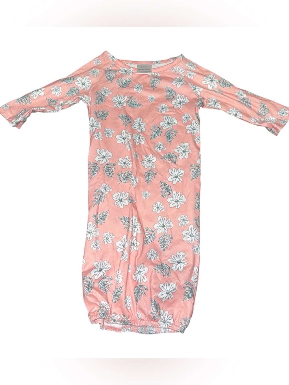 ⭐️ 4 for $16 Bundle | Kids Pink Floral Gown - Soft Sleepwear | 0-3 months